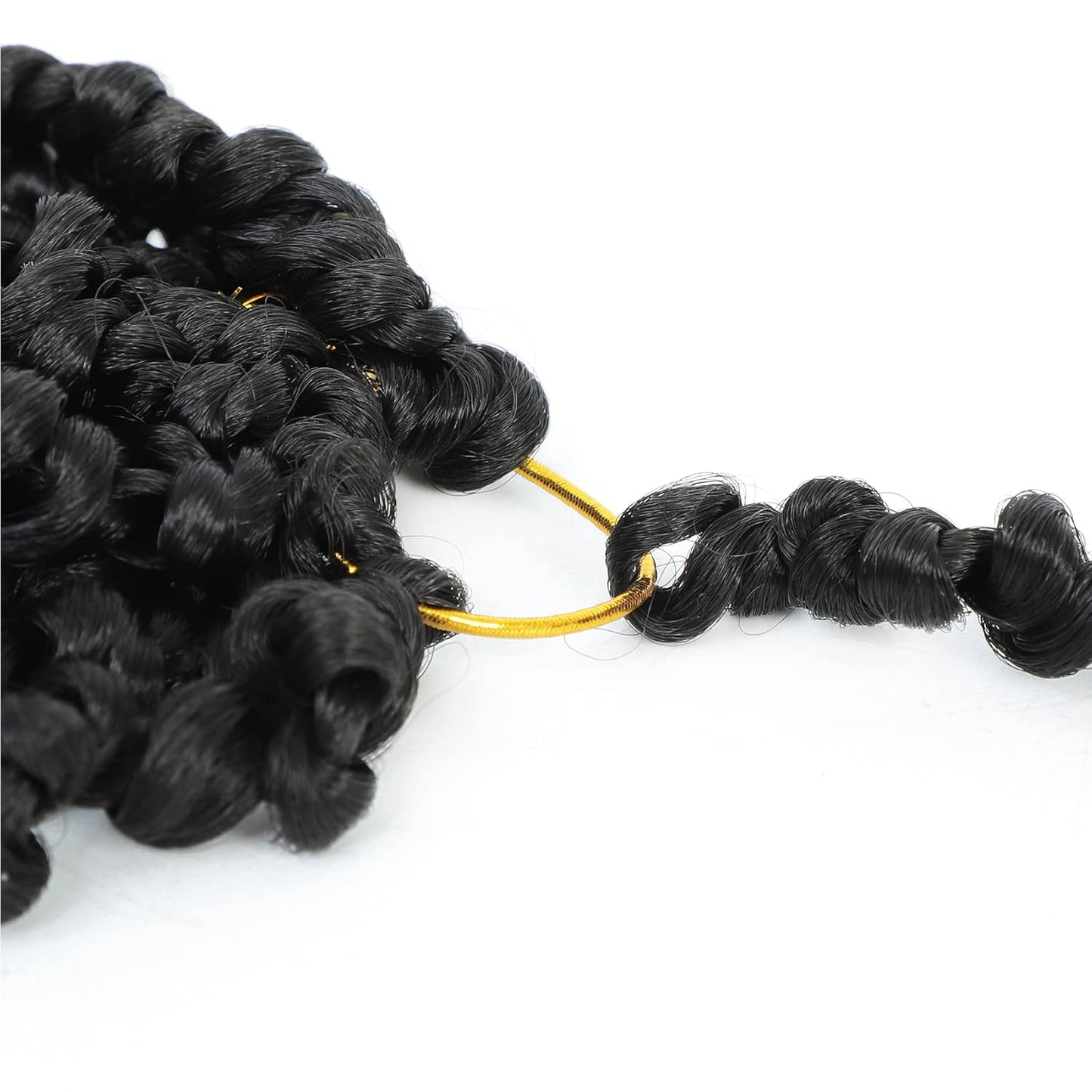 Passion Twist Crochet Hair - 14 Inch Pre-Twisted Curly Hair for Black Women | 8 Packs, Color 1B#