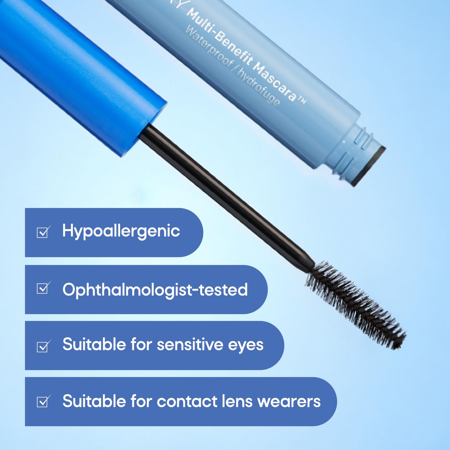 Almay Multi-Benefit Mascara, Volumizing + Lengthening, Hypoallergenic, 502 Black