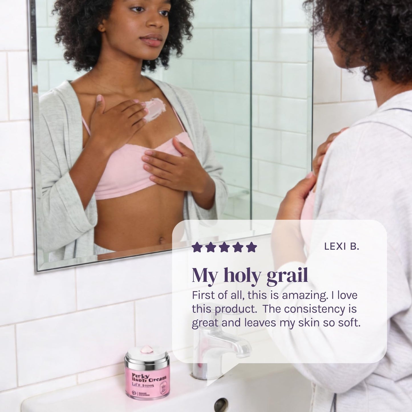 Divine Derriere Perky Body Cream - Lift & Firm Skin Tightening Cream for Body - Moisturizing Chest Firming Cream with Volufiline Helps Tighten Saggy Crepey Skin for a Perkier Look & Toned Décolleté