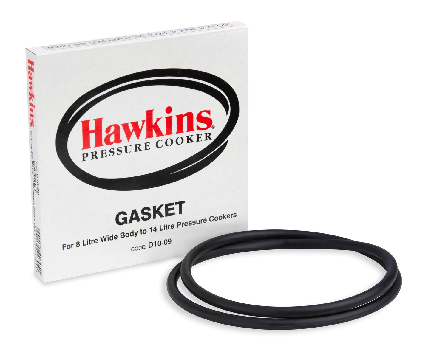 Hawkins D10-09 Pressure Cooker Gasket for 8-Liter Jumbo/10-Liter/12-Liter/14-Liter, Black