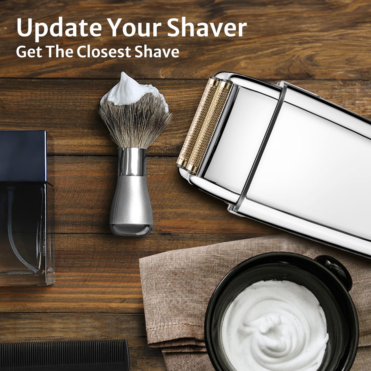 FXFS2 Foil Shaver Replacement Foil Compatible with Babyliss Foil Shaver FXFS2, Silver Color, 2Pack