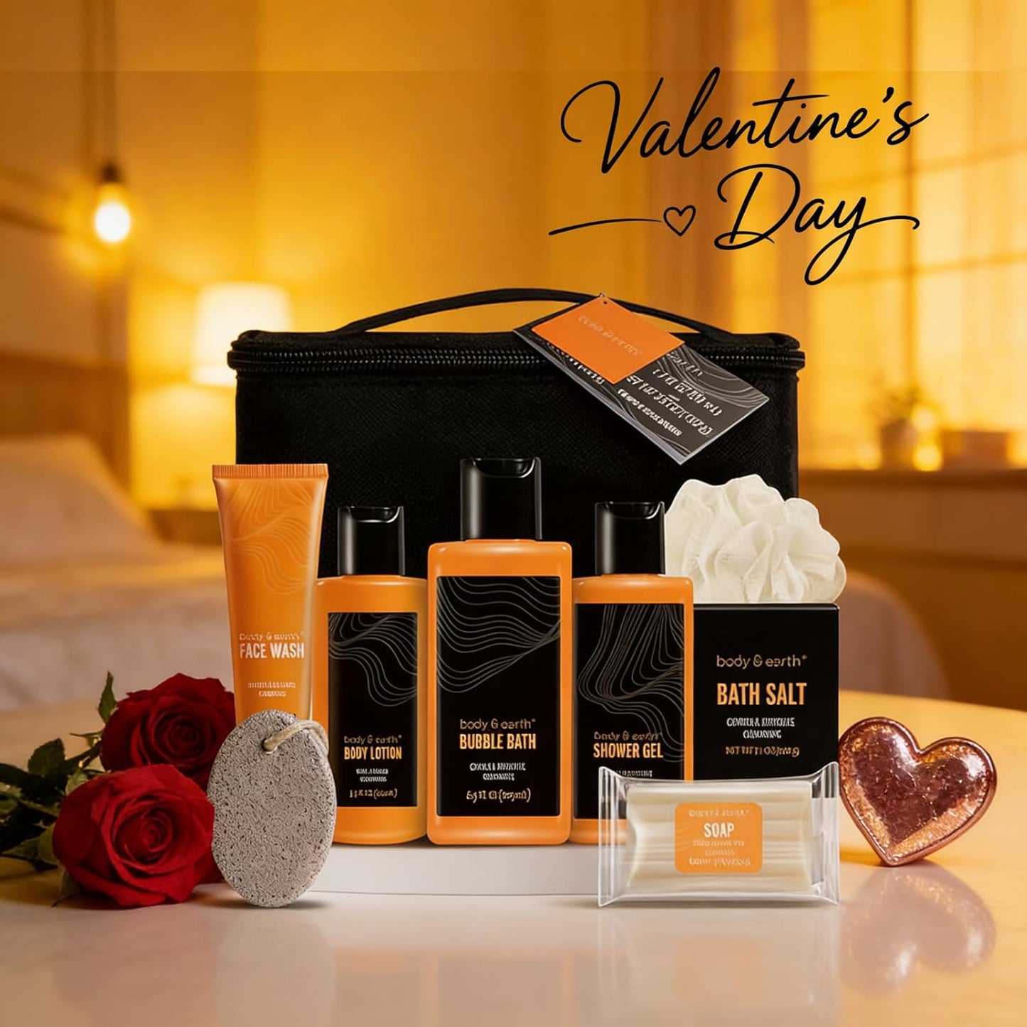 Citrus Scented Gift Baskets for Men - Bath Set with Face Wash, Shower Gel, Body Lotion | Perfect Birthday & Father's Day Gifts
