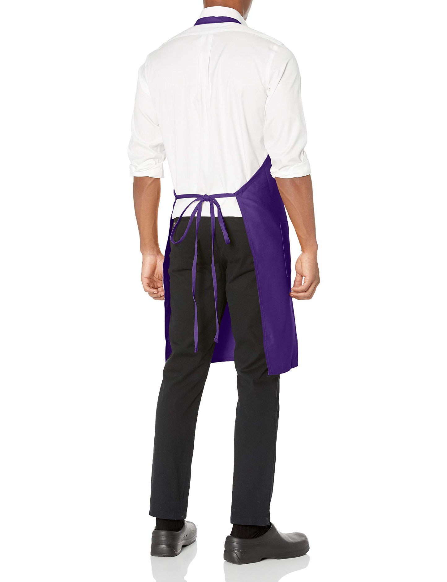 Uncommon Threads Unisex Bib Apron 3 Pockets, Purple, One Size