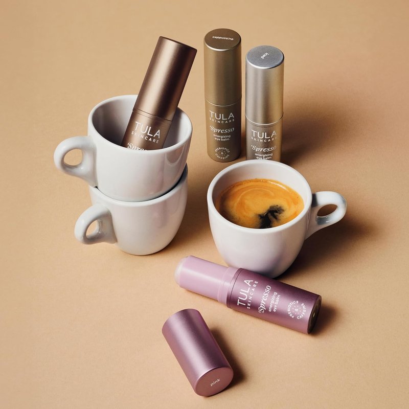 TULA Spresso Energizing Eye Balm - Hydrating Caffeine Treatment for Dark Circles | 0.35 oz Portable Size
