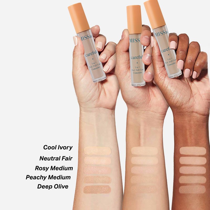 MISS2M Careful 3-in-1 Matte Concealer, Primer & Plumper with Full-Coverage Pigment for Face & Under Eye Concealer: 102 Neutral Fair, 0.2 Fl Oz