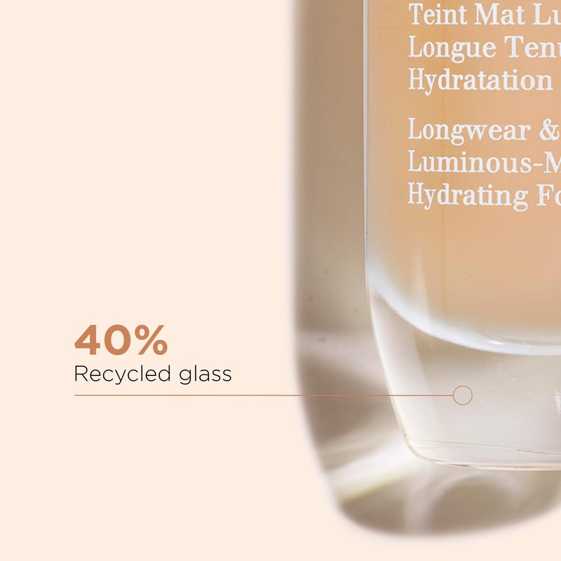 Clarins Skin Illusion Longwear Full Coverage Foundation|Luminous Matte Finish|24H Hold and 24H Hydration|Natural Looking|Transfer, Sweat and Smudge Proof| Contains Hyaluronic Acid|1 Fl Oz, 107C