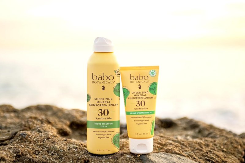 Babo Botanicals Sheer Zinc Mineral Sunscreen Lotion SPF 30 - Natural Zinc Oxide, Water Resistant & Fragrance-Free | Face & Body Protection - 1 or 2 Pack