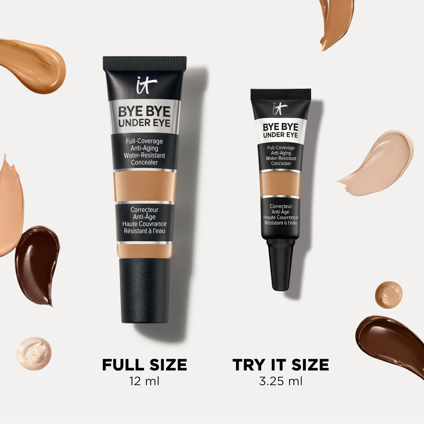 IT Cosmetics Bye Bye Under Eye Concealer (Light Natural) - Waterproof, Full Coverage Brightening Concealer For Dark Circles, Fine Lines, Redness & Discoloration, Anti-Aging, 24H Wear - 0.4 fl oz
