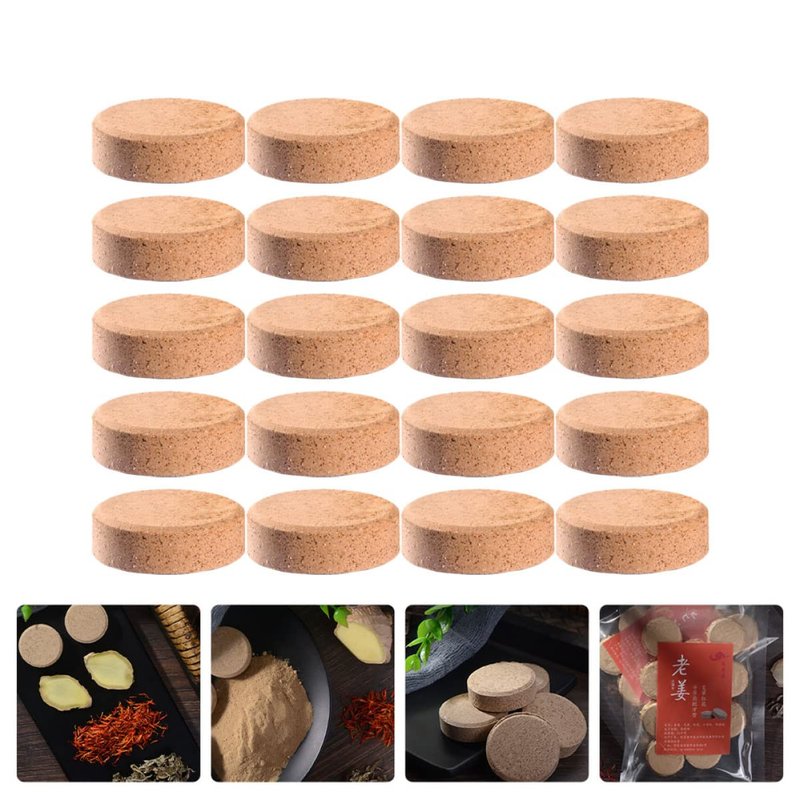 FOMIYES Ginger Foot Soak Effervescent Tablets 20Pcs Herbal Foot Bath Soak for Care Relieve Fatigue Improve Sleep Circulation