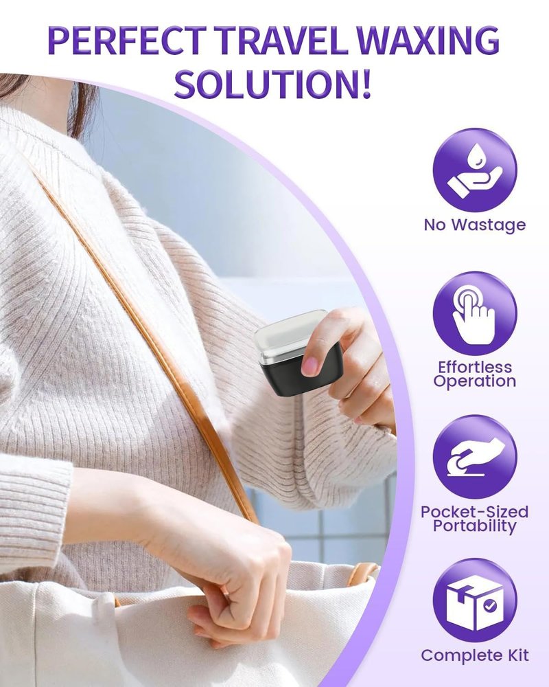 Wax Warmer Kit For Hair Removal, Professional Waxing Kit with 50pcs Waxing Sticks Single Wax Warmer Electric Heater For Women & Men, Facial Skin Body SPA Salon Equipment