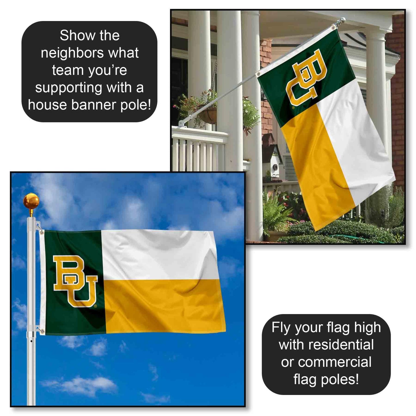 Baylor Bears State of Texas Large Grommet Banner Flag