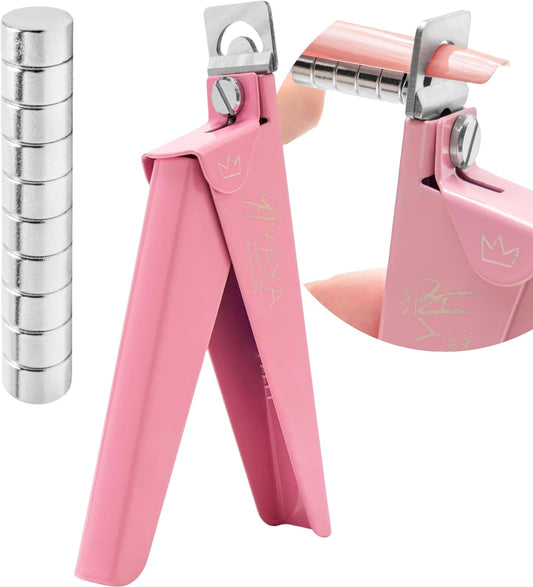 Yaya Acrylic False Nail Clippers with Magnets,Nail Cutters for Nail Tips,Nail Tip Cutter with Length Measurement, Acrylic Nail Cutter with Sizer Magnets, Manicure Tool for Salon Home Nail Art.