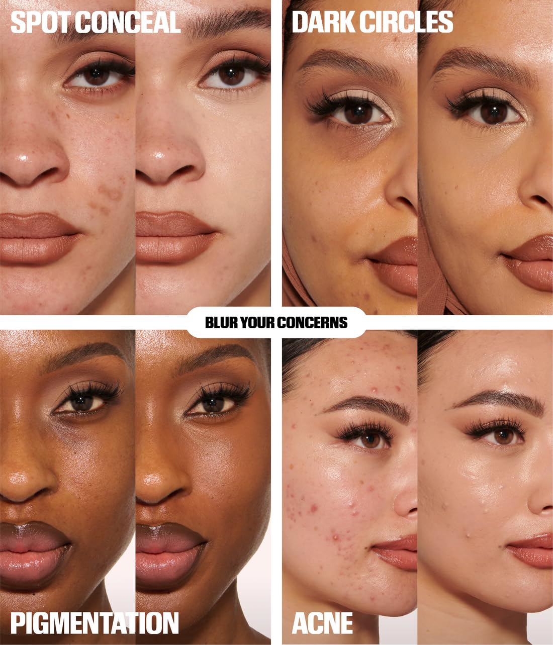 HUDA BEAUTY Luminous Matte Concealer - Buildable Coverage, Crease-Proof | Marshmallow 1.3 Golden