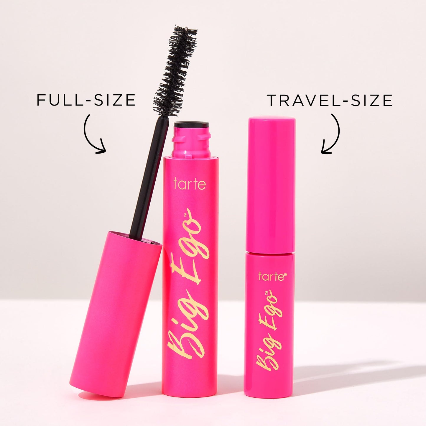 tarte big ego mascara – Ultra-Black, Long-Wear Vegan Mascara for Full Sizeer, Longer, Volumized Lashes, Cruelty-Free, full size, black
