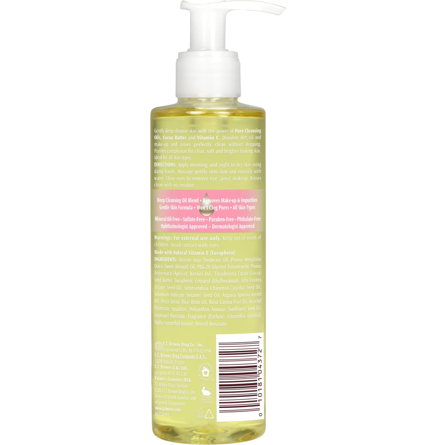 Palmer's Cocoa Butter Formula Skin Therapy Cleansing Oil for Face, Rosehip Fragrance, 6.5 Ounces (Pack of 6)
