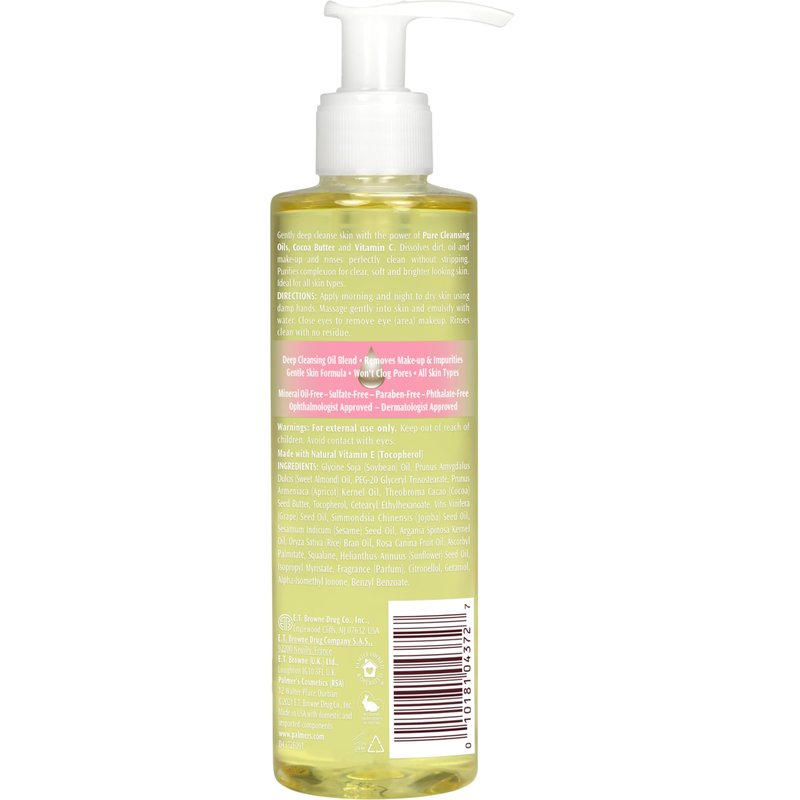 Palmer's Cocoa Butter Formula Skin Therapy Cleansing Oil for Face, Rosehip Fragrance, 6.5 Ounces (Pack of 6)