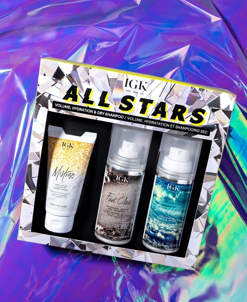 IGK All Stars Smooth Shine & Style Extend Kit - 5.4 Oz Hair Care Solution