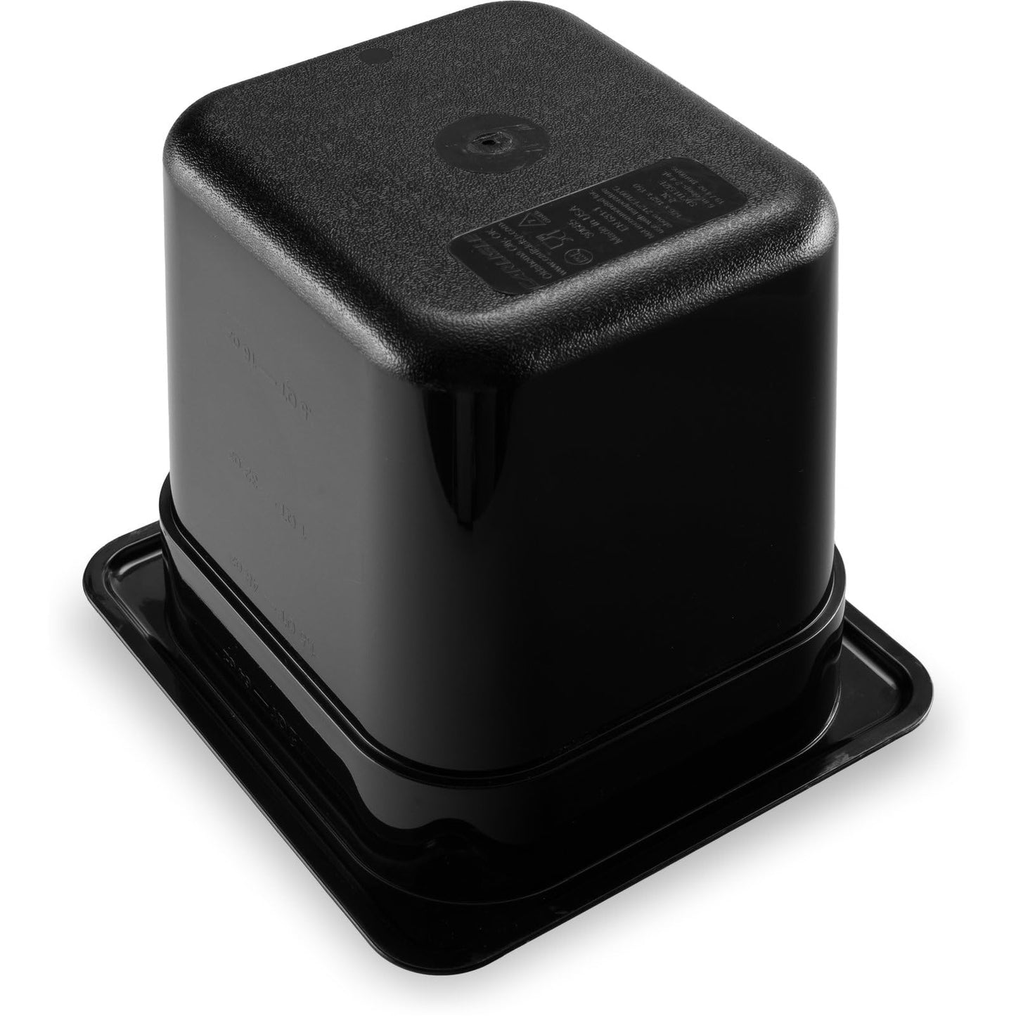 Carlisle FoodService Products Storplus 1/6-Size Plastic Food Pan, Food Storage Container, for Catering, Buffets, Restaurants, Polycarbonate, 1/6 Size, 6 Inches Deep, Black