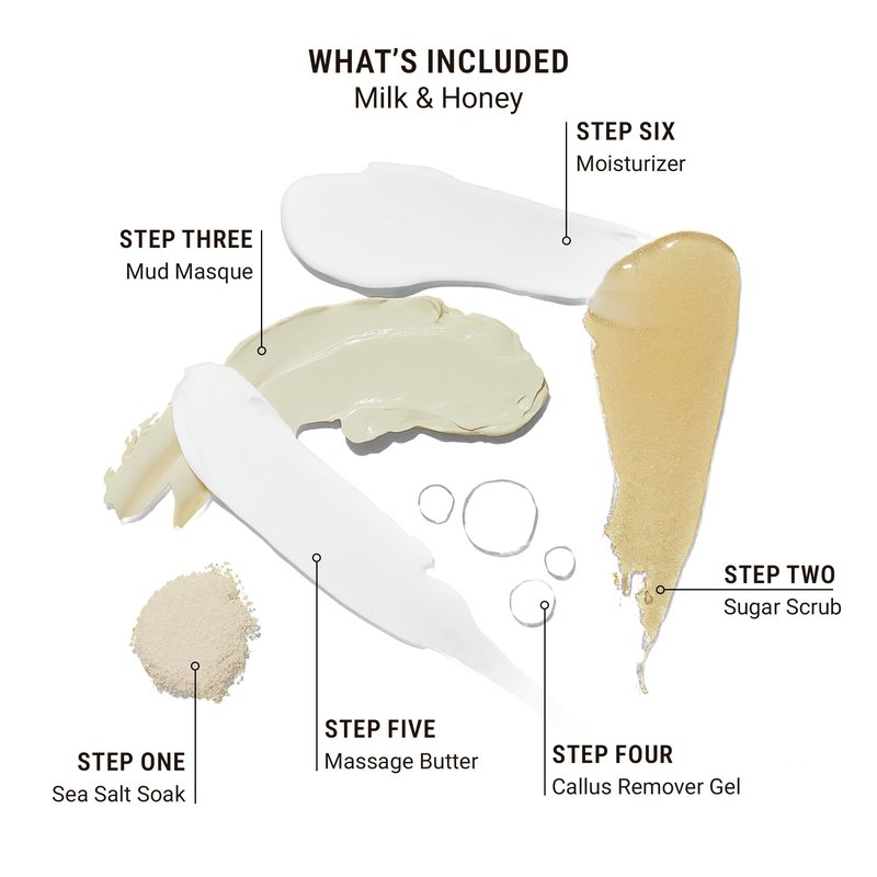 VOESH Pedi in a Box Ultimate 6 Step, Milk and Honey, Spa Pedicure, DIY Pedi, Home Pedicure Kit, Pedi in a Box, Pedicure, Foot Care, Pedi Products, Spa Care, Foot Spa
