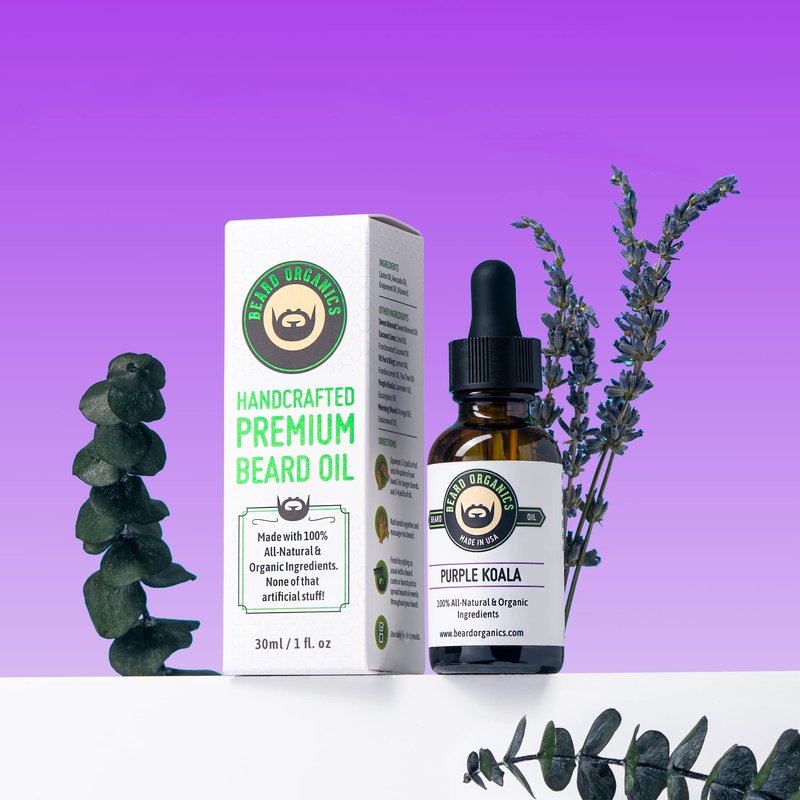 Beard Organics Purple Koala Beard Oil | Eucalyptus & Lavender
