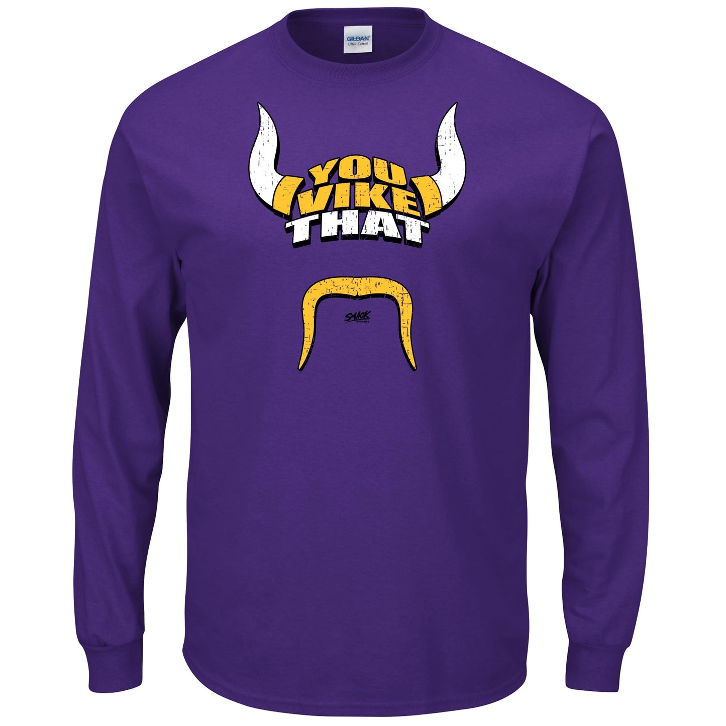 Smack Apparel You Vike That? T-Shirt for Minnesota Football Fans (SM-5XL) (Purple Long Sleeve, 4X-Large)