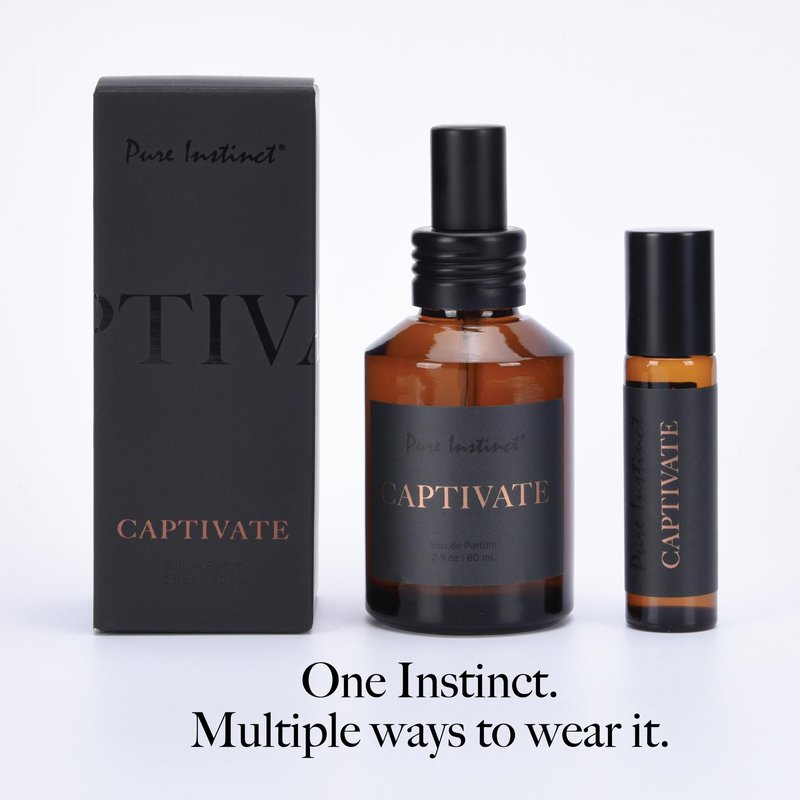Pure Instinct CAPTIVATE The Original Pheromone Infused Essential Oil Perfume Cologne - Men's Collection - TSA Ready (Spray Bottle 2 Fl. Oz./60mL)