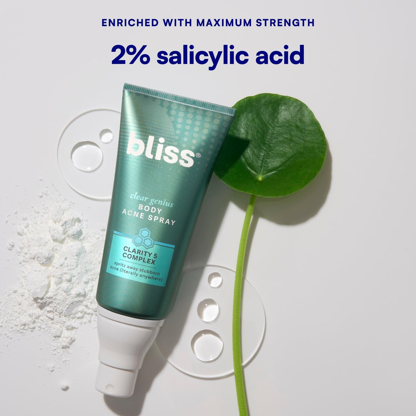 Bliss Clear Genius Salicylic Acid Body Acne Spray - 3.5 Fl Oz - Skin-Loving
