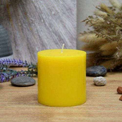 3 Inch Yellow Pillar Candle