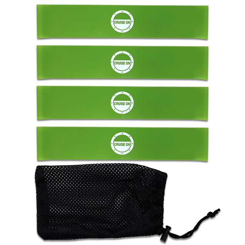 Cruise On Towel Bands for Cruise Chairs (4 Pack), Better Alternative to Towel Clips for Beach, Pool & Ships, Essential for 2026 & 2027 Trips, Secure & Stylish, Green