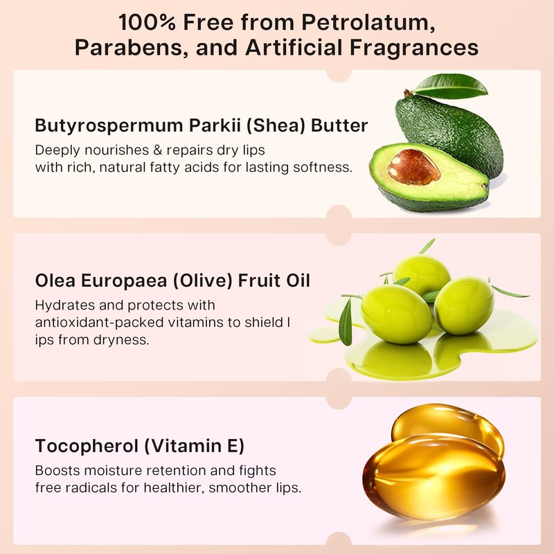VRAIKO 2-in-1 Silky Lip Butter Balm & Lip Gloss, Hydration with Shea & Olive Oil Blend, Non-Sticky Moisture for Chapped Lips, Natural Ingredients (Vanilla Beige)