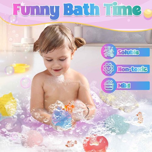 JUYRLE Bath Bomb Making Kit- 30Pcs DIY Bath Bomb Making Kit for Kids, Make Your Own SPA Products, Soap Making Set, with Silicone Molds Soap & Shower Bomb Supplies Gifts for Girls Women