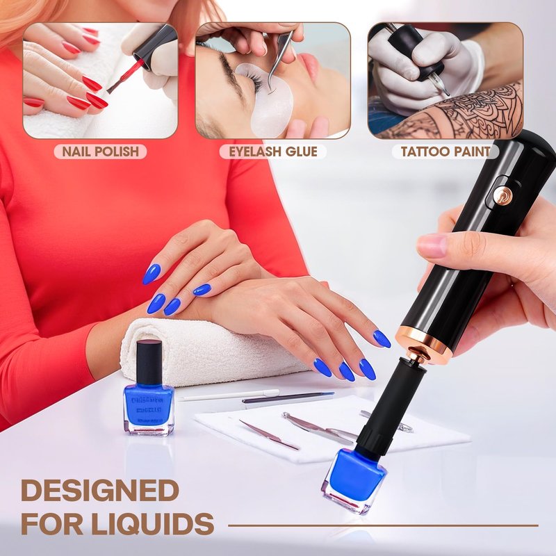 Glue Shaker for Eyelash Extensions, BUCICE Electric Nail Lacquer Shaker, Electric Shaker Time Saving Handsfree Tool Glue Nails Polish