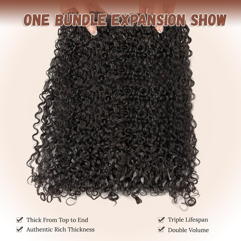 Burmese Bundles Premium Raw 100% Human Hair Water Wave High Rate 15A Unprocessed No Stray Short Hair Extensions Triple Lifespan Excellent Fullness Extra Thick From Top to End Black 14inch