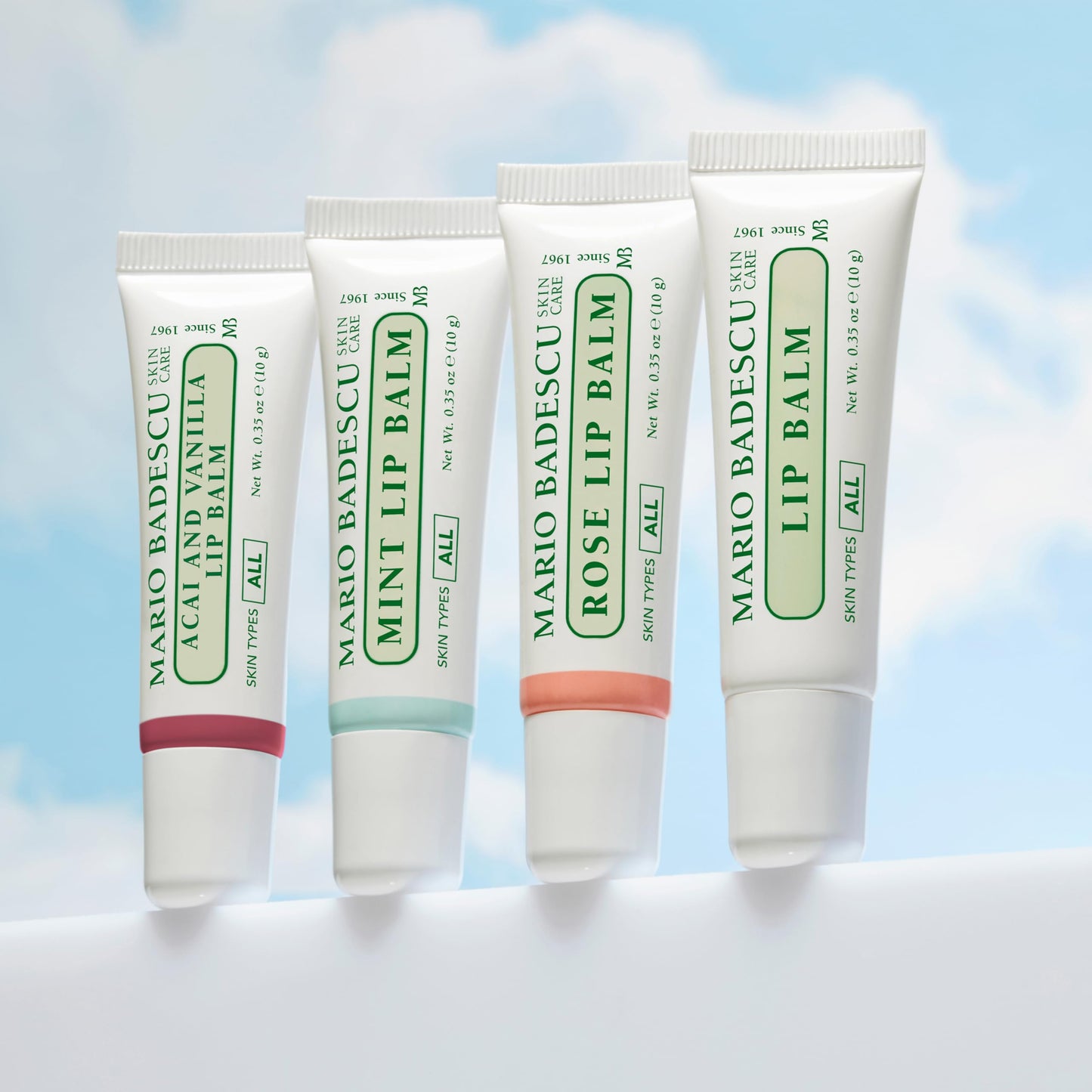 Mario Badescu Moisturizing Mint Lip Balm for Dry Cracked Lips, Infused with Coconut Oil and Shea Butter, Ultra-Nourishing Lip Care Moisturizer for Soft, Smooth and Supple Lips, 0.35 Oz