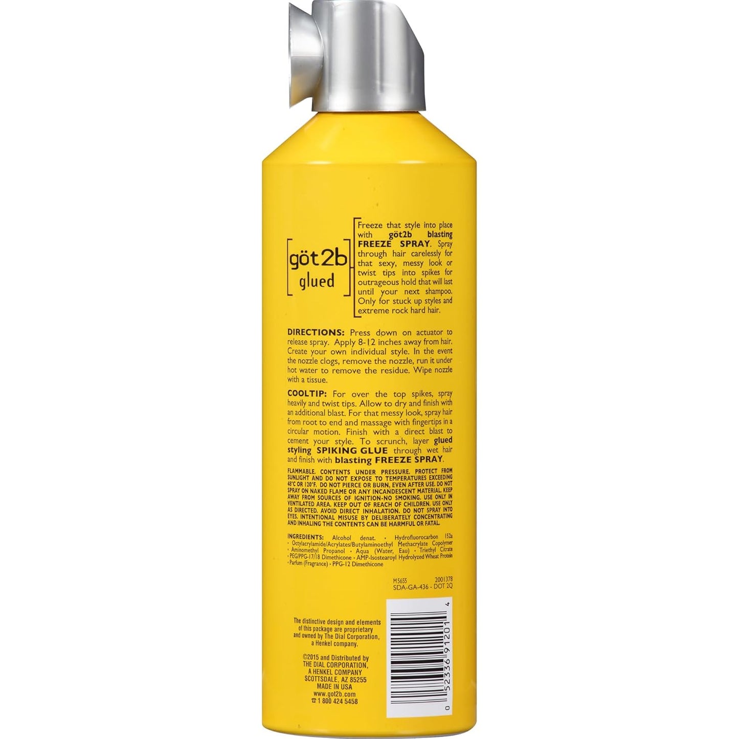 Got2b Glued Spray Wax with 2-in-1 Dual Spray Nozzle, 8 oz