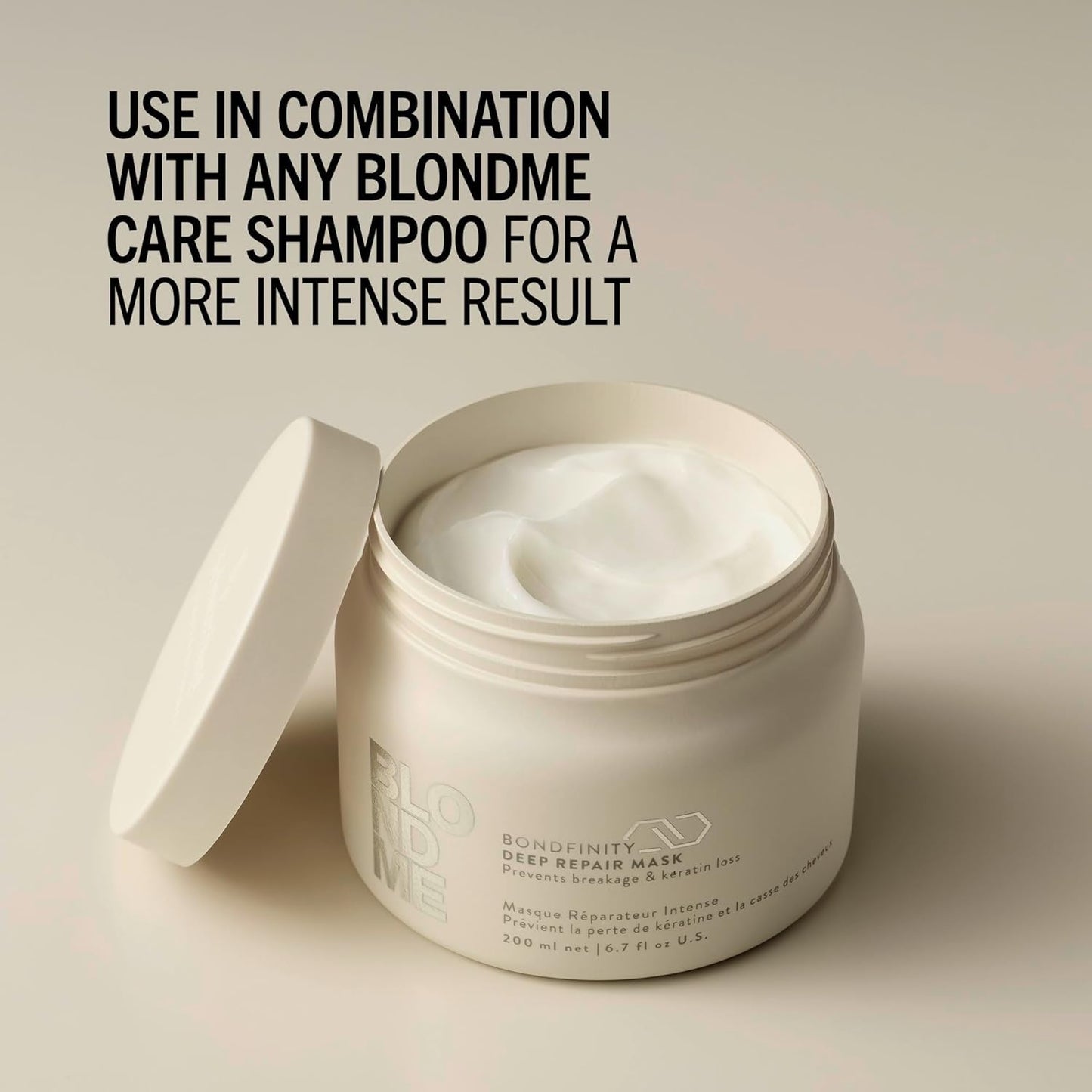 BlondMe Bondfinity Deep Repair Mask - Intensive Treatment for Blonde, Lightened & Grey Hair | Strengthens & Prevents Breakage