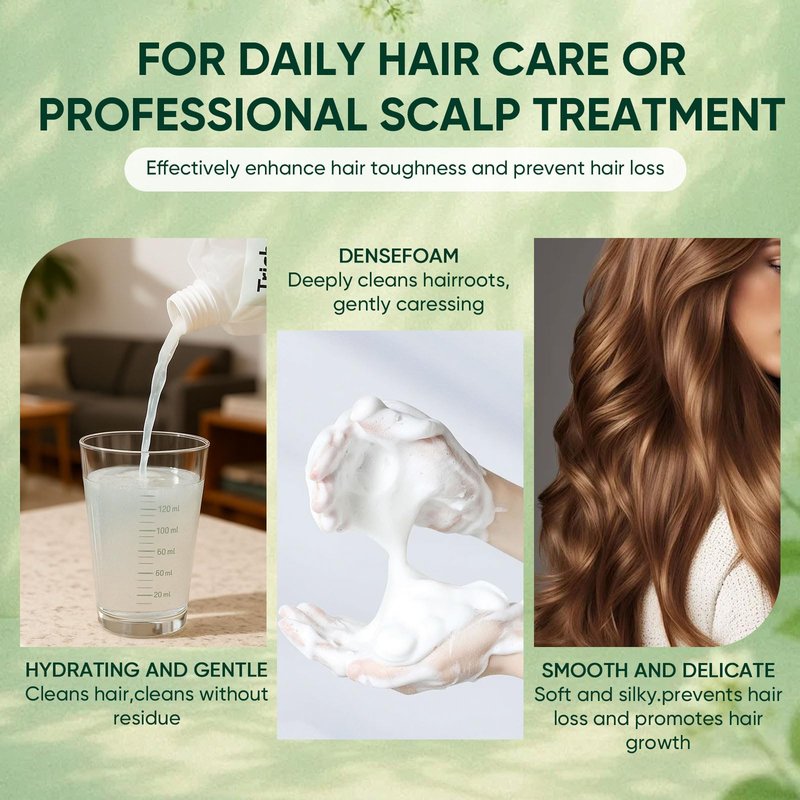 Volumizing Shampoo, Champu Hair Loss Shampoo and Conditioner, Promotes Hair Growth l Oil Contro l Scalp Nourishment (1pcs)