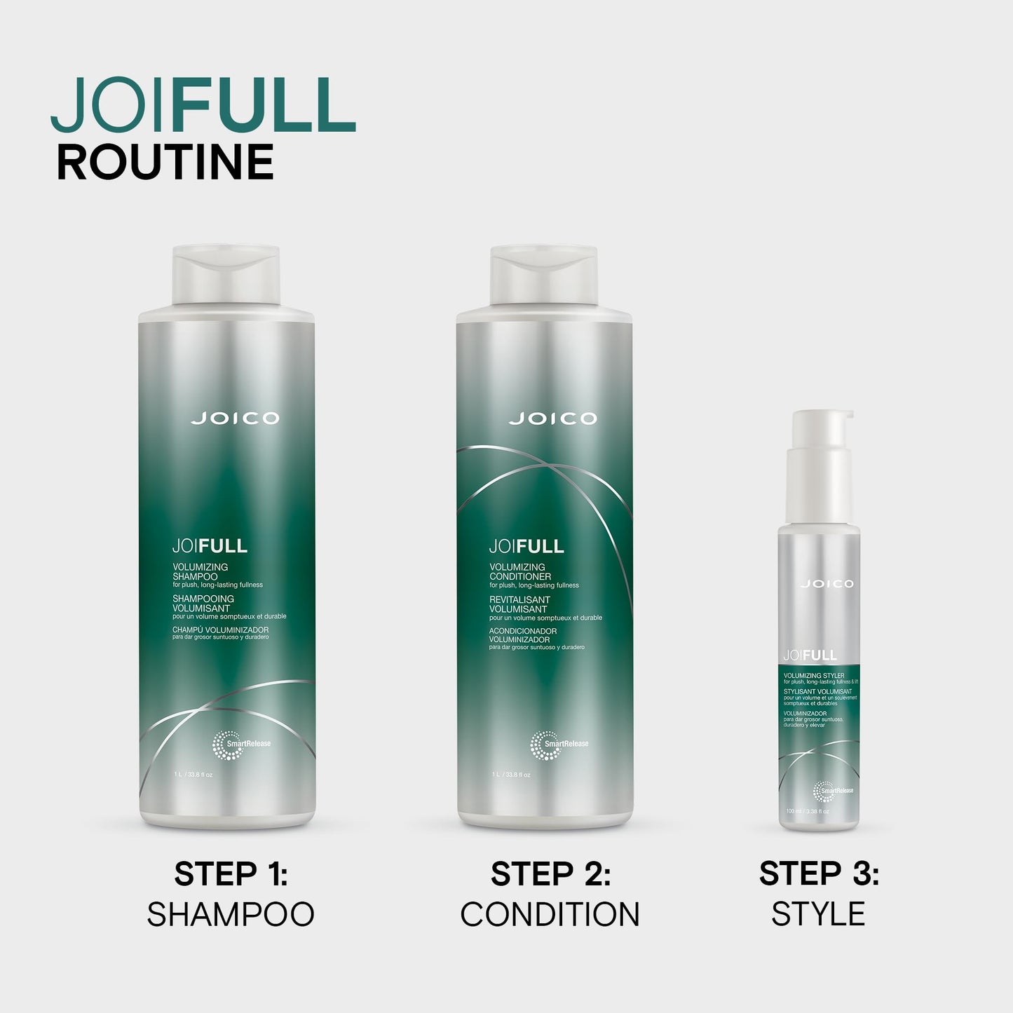 Joico Full Volumizing Styler | Plush, Long-Lasting Fullness & Lift | 3.4 Fl Oz