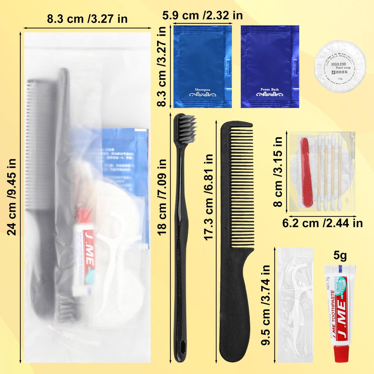 Hygiene Kit Bulk, Individually Packed, The Travel Hygiene Kit is Fully Equipped and Clean and Hygienic, Convenience Kits Suitable for Hotel, Camping, Home, Travel (30-Pack)