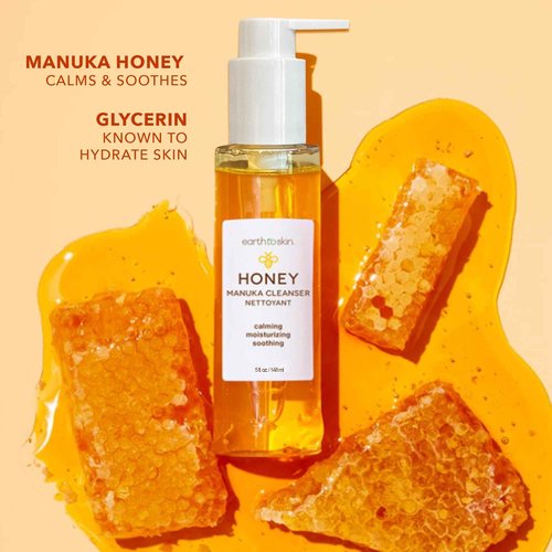 Earth To Skin Honey Manuka Face Cleanser for Sensitive Skin – Hydrating Daily Face Wash with Glycerin (5 Fl Oz (Pack of 1))
