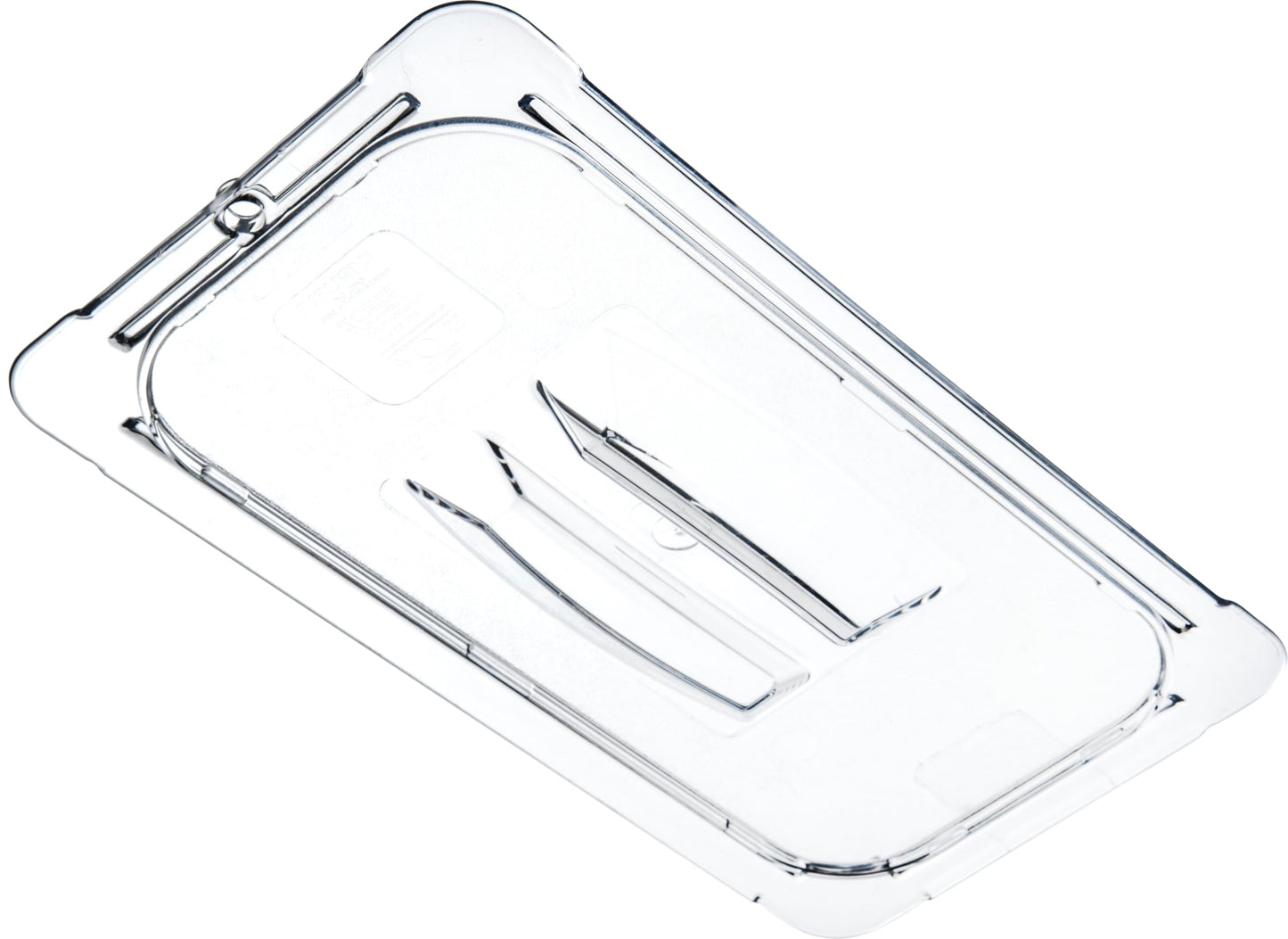 Carlisle FoodService Products 10270U07 StorPlus Third Size Polycarbonate Universal Handled Food Pan Lid, Clear