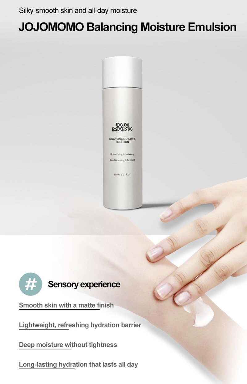 JOJOMOMO, Moisturizing Emulsion, 150ml - Lightweight Face Moisturizer - Face Lotion
