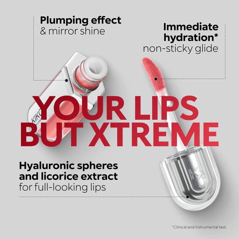 KIKO Milano 3D Hydra Xtreme Lipgloss 04, Moisturising Lip Gloss With Extreme 3D-Volume Effect