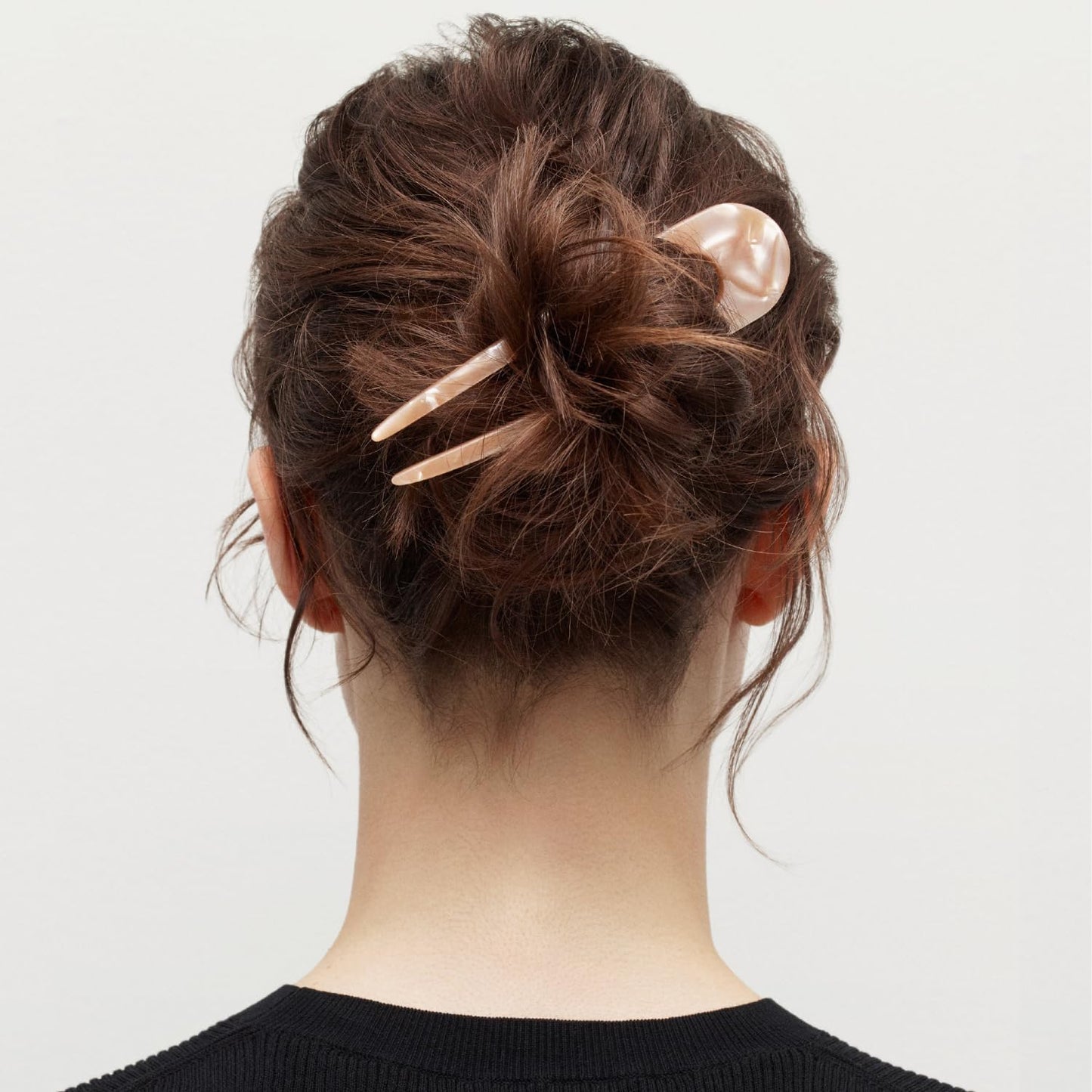 MACHETE Italian Acetate French Hair Pin for Thin Thick Hair, 5 inch Women Girls Hairstyle Accessories (Alabaster)