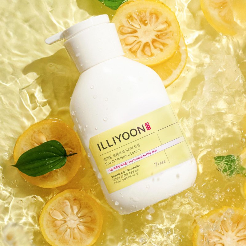 Illiyoon Fresh Moisture Lotion | High Moisturizing Effect For Damaged and Rough Skin, Fast absorbing, 24hr lasting hydration, Vitamin C, Korean Skincare, 11.83 fl.oz.