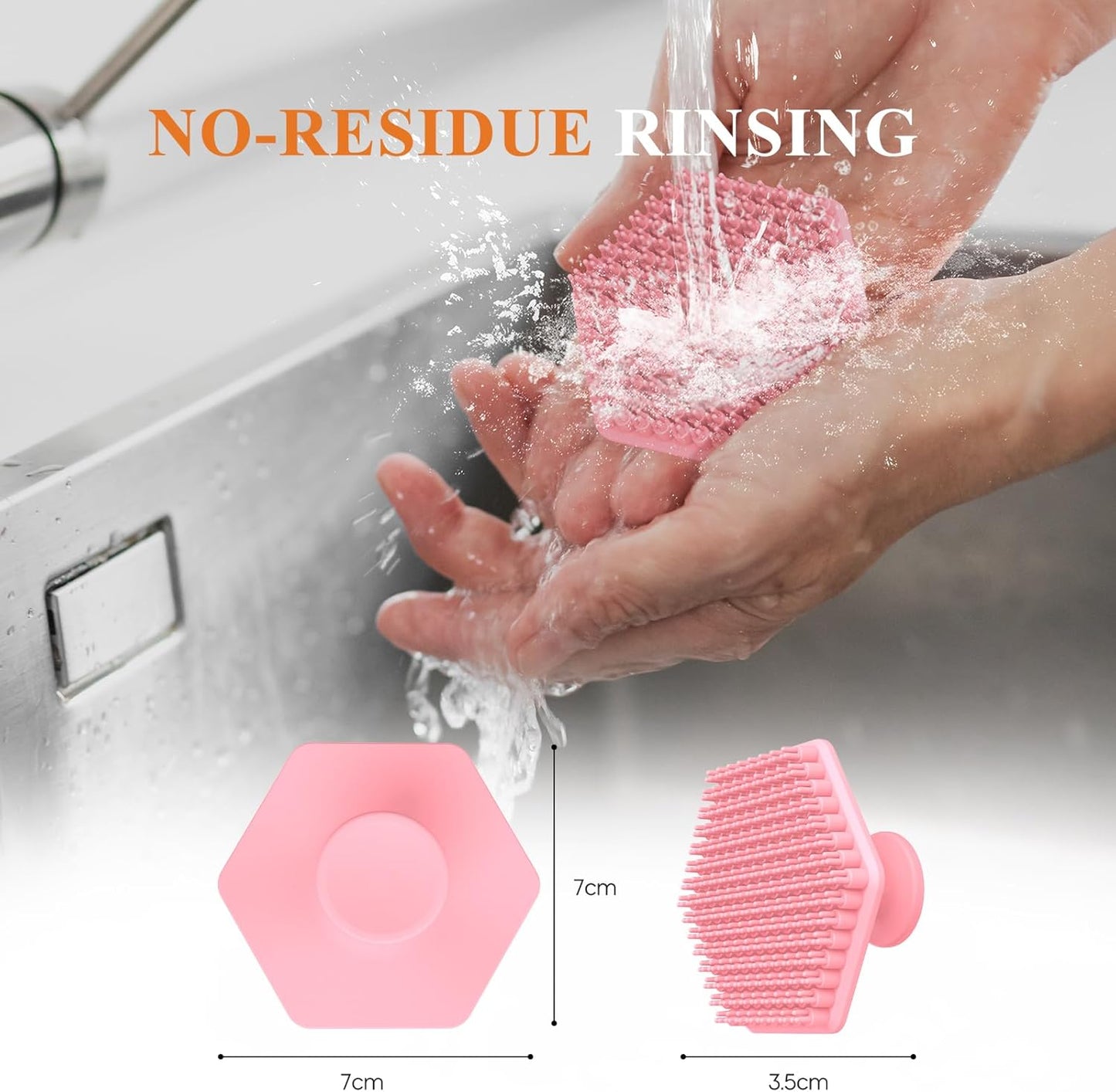 VWMYQ Silicone Face Scrubber for Men, Gentle Exfoliator Pad & Massager, Facial Cleansing Brush Silicone Face Wash Brush Removes Dead & Dry Skin (Black)