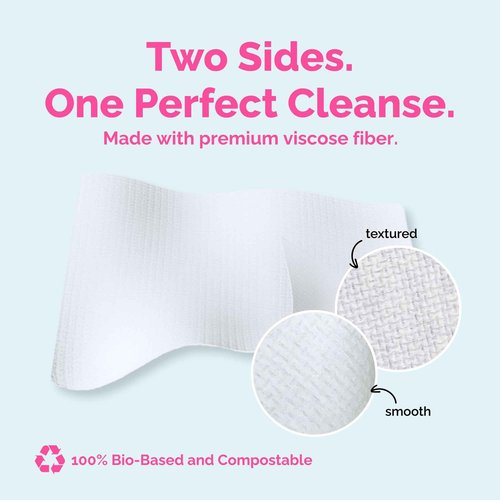 Elizabeth Mott Thank Me Later Disposable Face Towels – 100% Biobased Facial Washcloths for Cleansing, Makeup Removal & Skincare – Ultra-Soft, Lint-Free, Extra Absorbent for Sensitive Skin – 50 Count