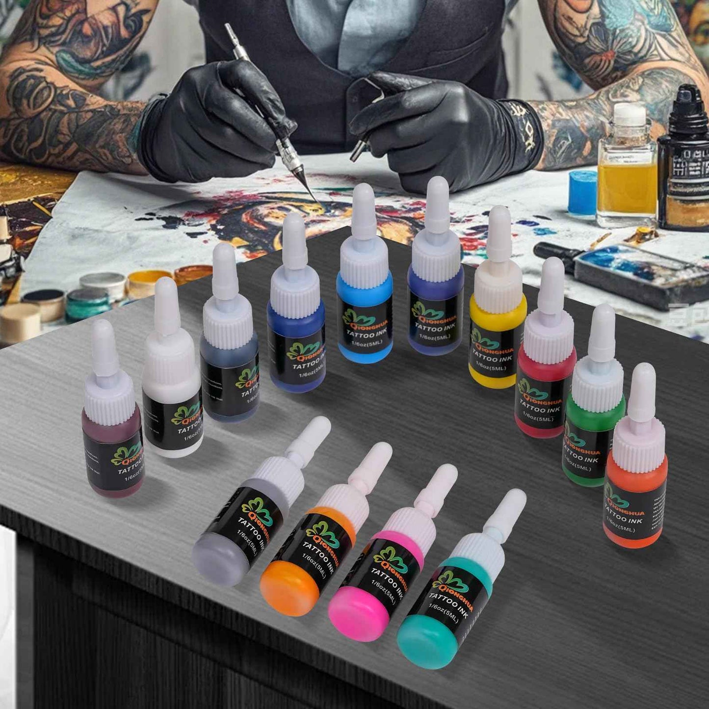 Ink Set 1/6 oz (5ml) Supply Ink 20 Colors Pigment Kit Ink