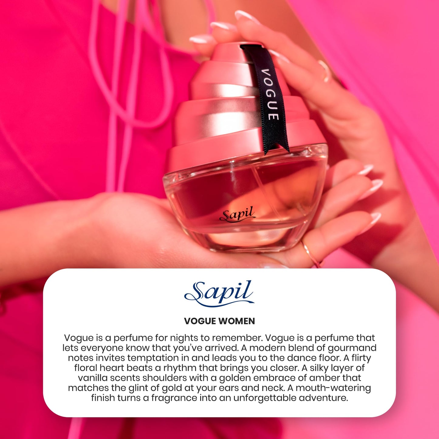 Sapil Vogue Perfume for Women with Coffee Almond Vanilla EDP 100ml