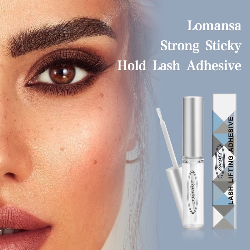 Lomansa Lash Lift Glue 2PCS, Eyelash Lift Glue Adhesive for Perming Rods, Strong Hold for Lash Lift & Brow Lamination at Home or Salon